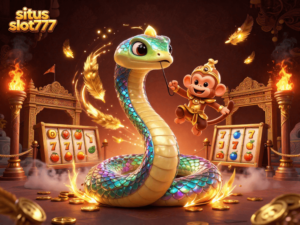 Experience thrilling wins at situs slot777 with an enchanting illustration of luck and magic.
