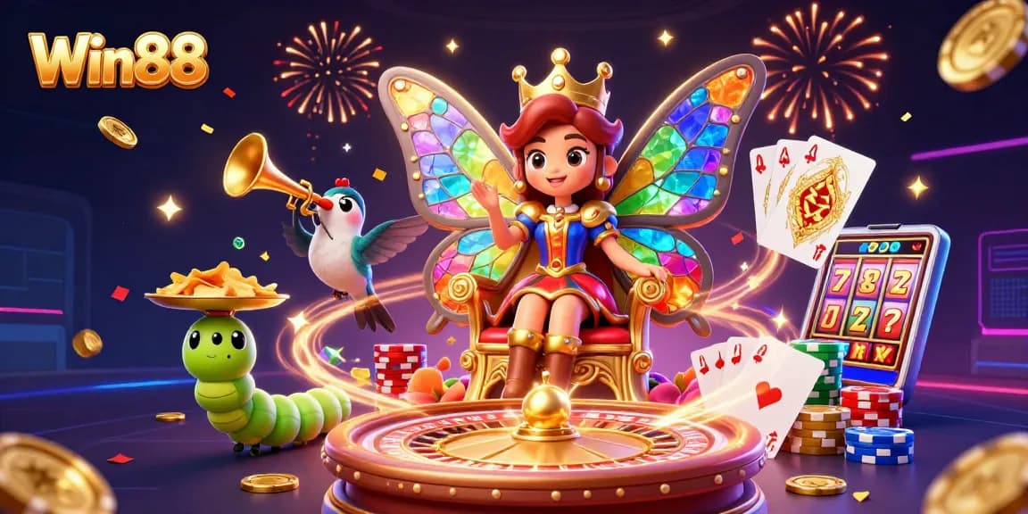 Experience engaging gameplay at Win88 with vibrant casino action and colorful characters.