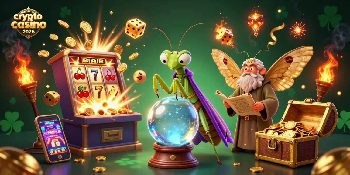 Jouez et découvrez les meilleurs crypto casino 2026, une scène immersive avec jackpots et gains scintillants.