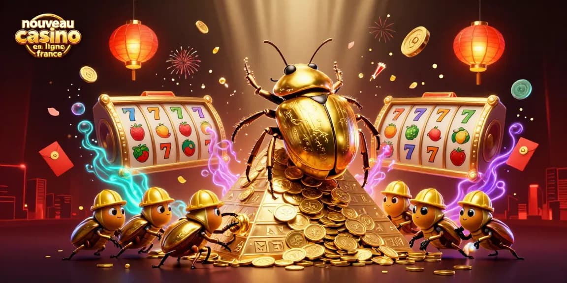 Jouez dans un nouveau casino en ligne France avec des machines à sous scintillantes et des symboles chanceux.