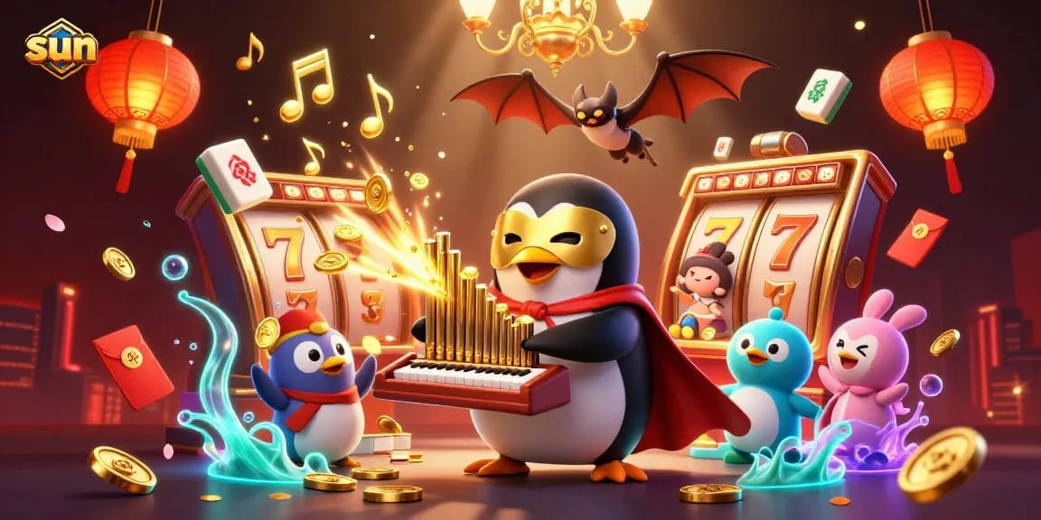 Play and win at the sun-themed casino with slot reels and gleaming golden symbols.
