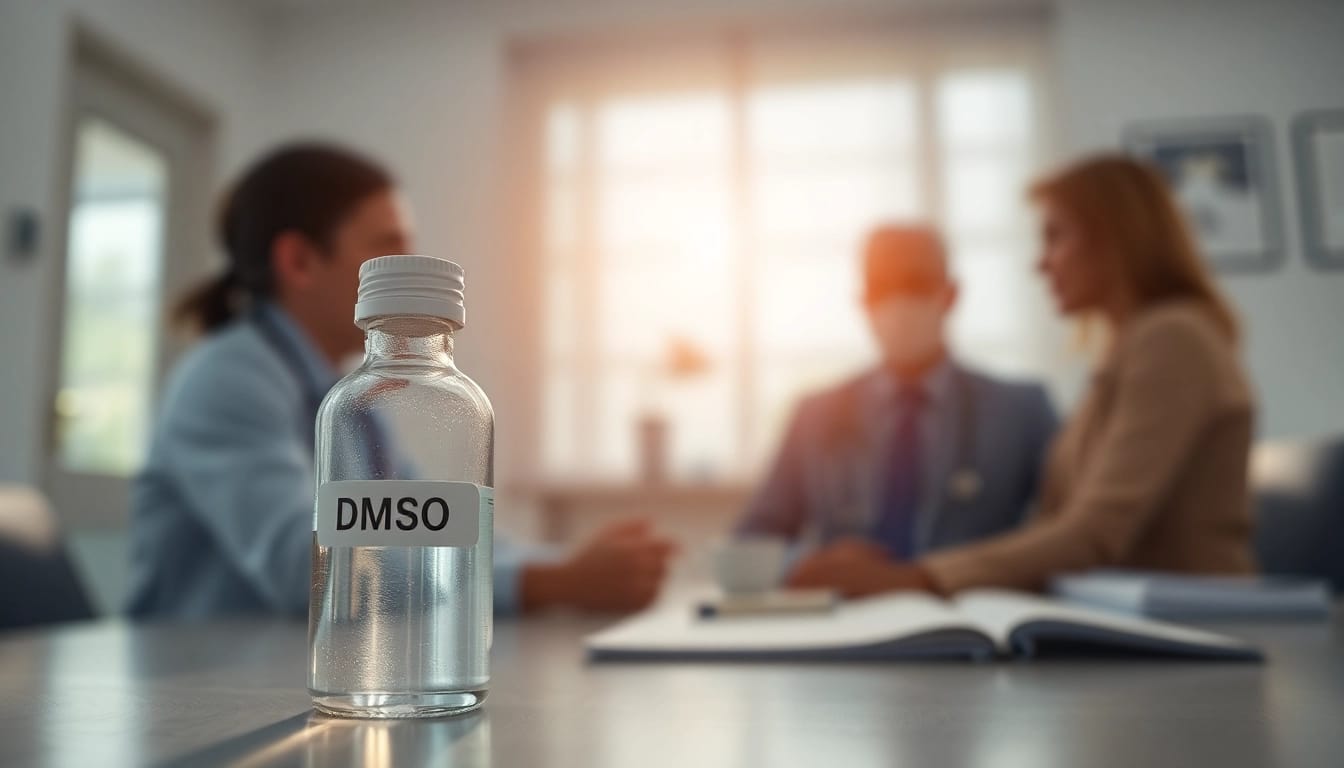 DMSO for joint pain in a professional healthcare setting with a focus on relief and healing.