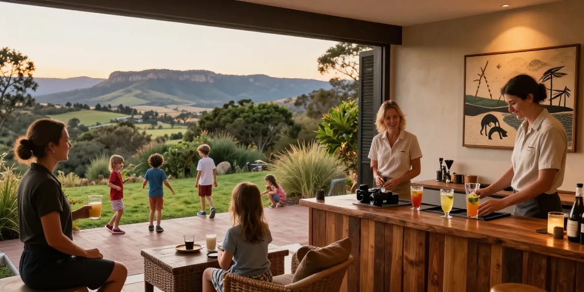 Family enjoying Magaliesburg accommodation; Airport Transfers Service Dubai available for seamless travel.