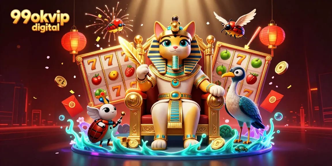Experience exciting gameplay at 99okvip digital with vibrant slot machines and lively characters.