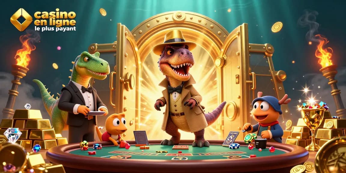 Découvrez le casino en ligne le plus payant avec des personnages ludiques et des éléments dorés captivants.