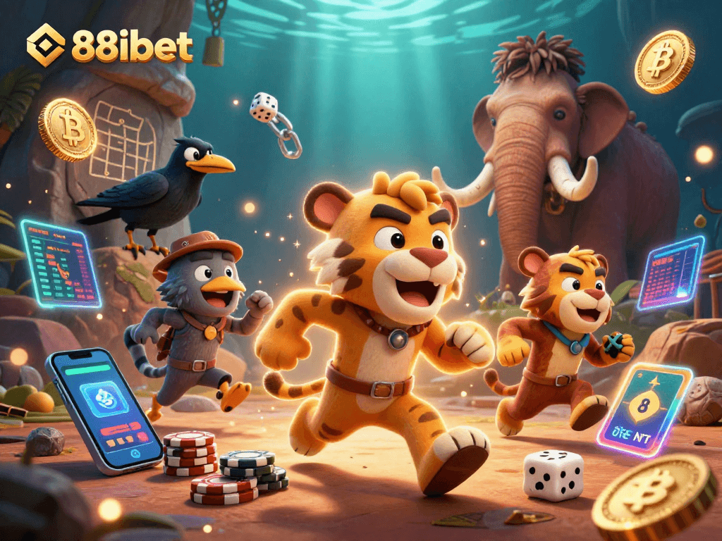 Engage with 88ibet's immersive prehistoric casino featuring unique caveman characters.