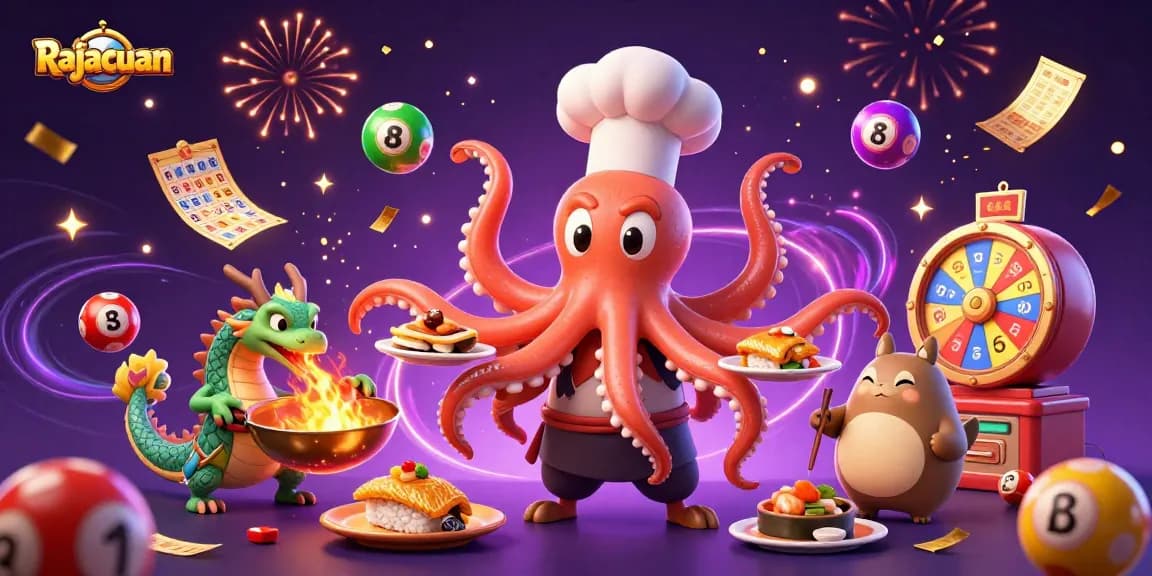 Experience the thrill of Rajacuan with exciting game elements and vibrant celebrations in this scene.