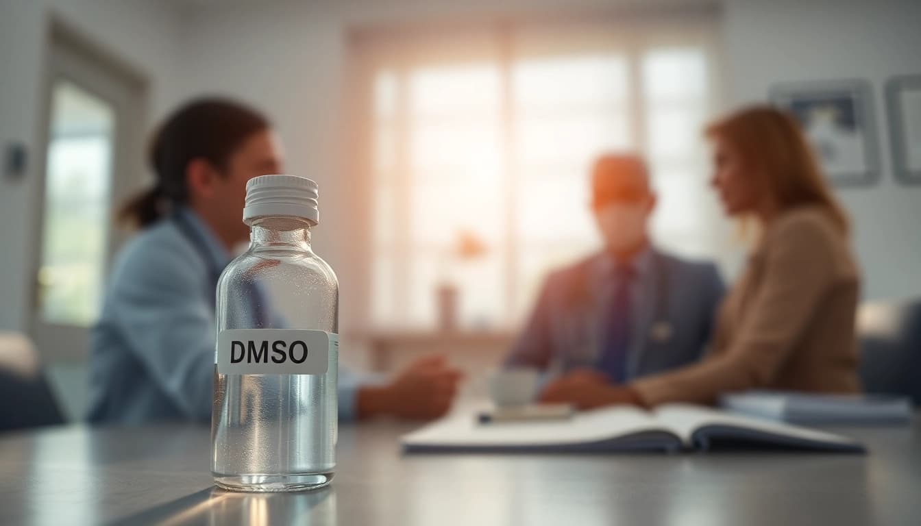DMSO for joint pain in a professional healthcare setting with a focus on relief and healing.
