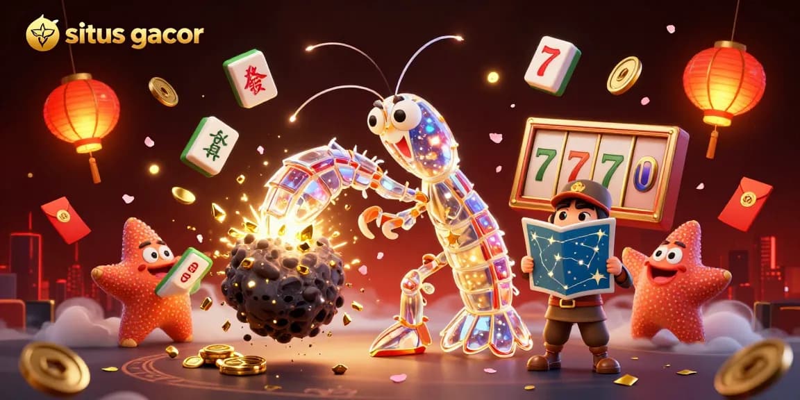Experience situs gacor excitement with the galactic samurai mantis shrimp amidst golden treasures.