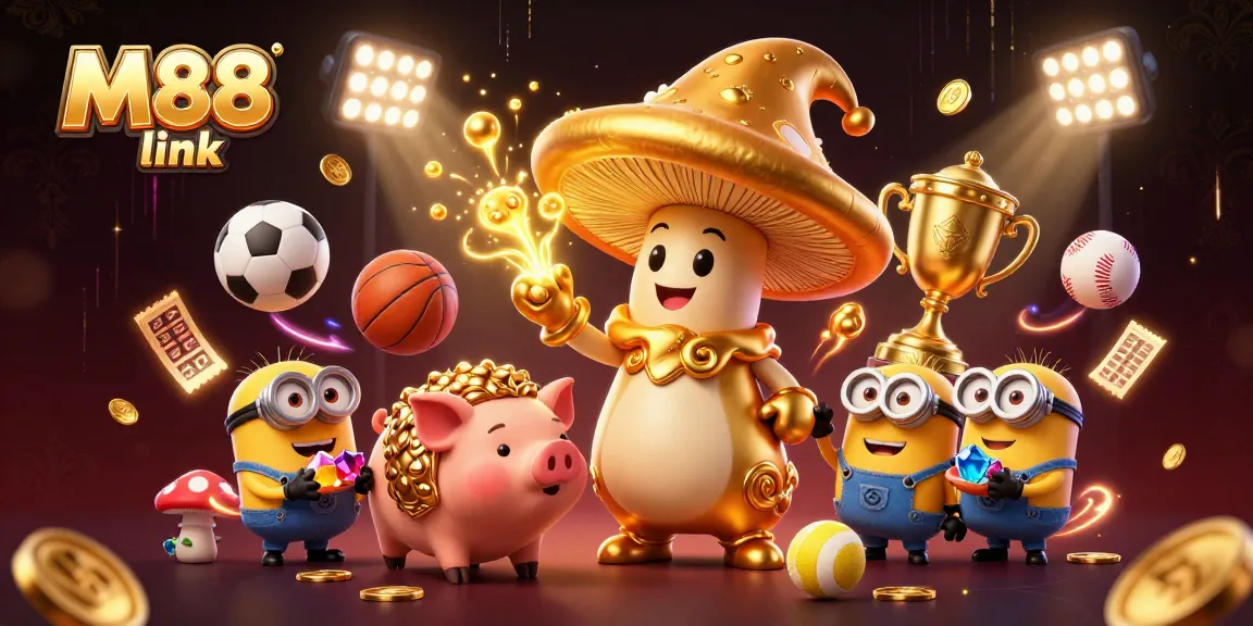 M88 link enhances your betting experience with a magical 3D scene filled with treasures and sports.