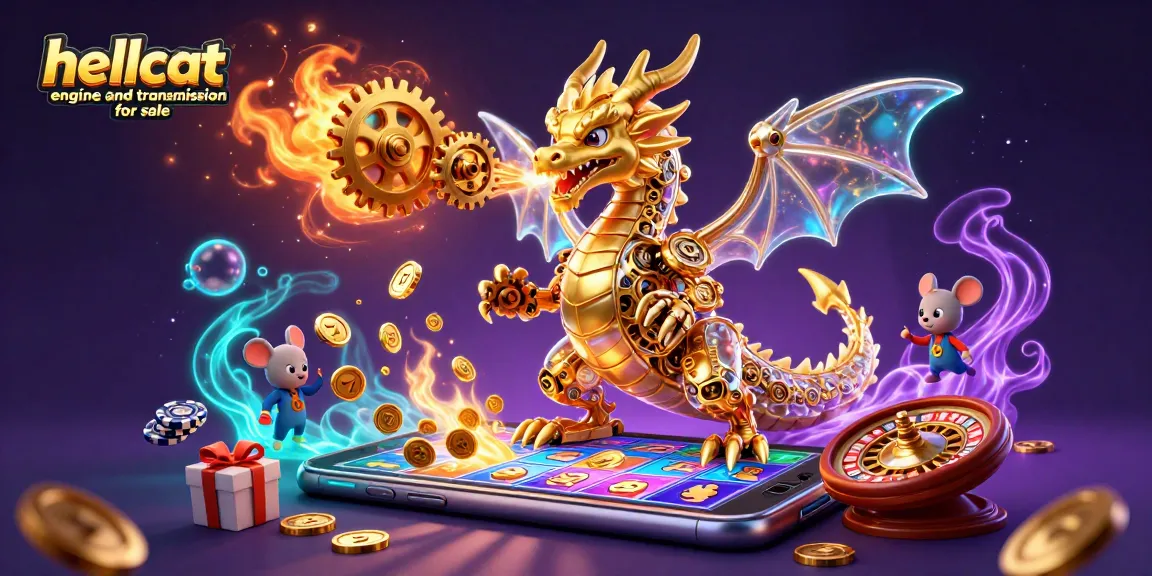 Experience exhilarating gameplay with the hellcat engine and transmission for sale amidst vibrant casino elements.