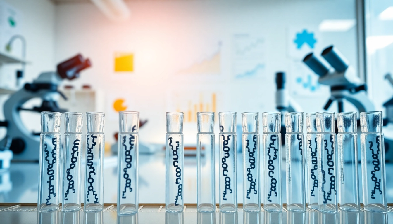 Find bpc-157 where to buy in a professional laboratory showcasing research peptides and scientific equipment.