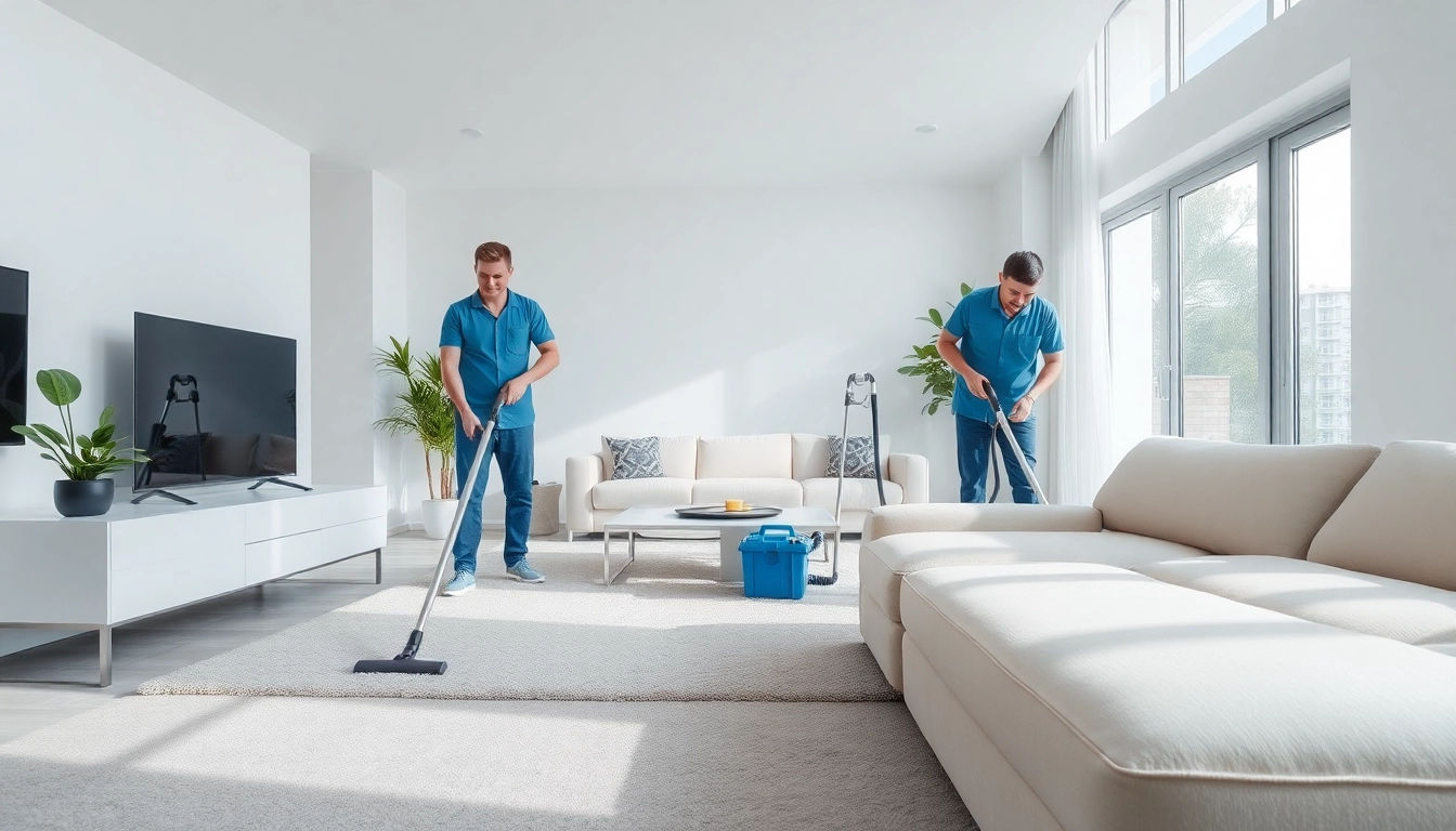 Efficient bond cleaning brisbane service showcasing professional cleaners in action