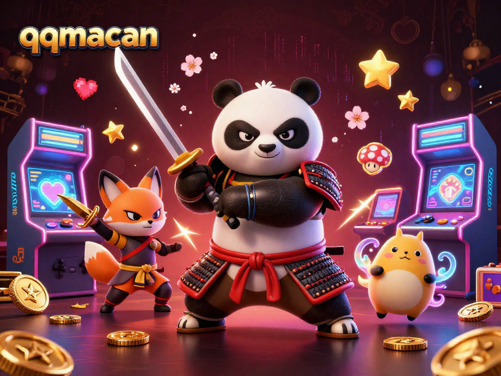 Engage with the thrilling world of qqmacan through animated samurai and ninja characters