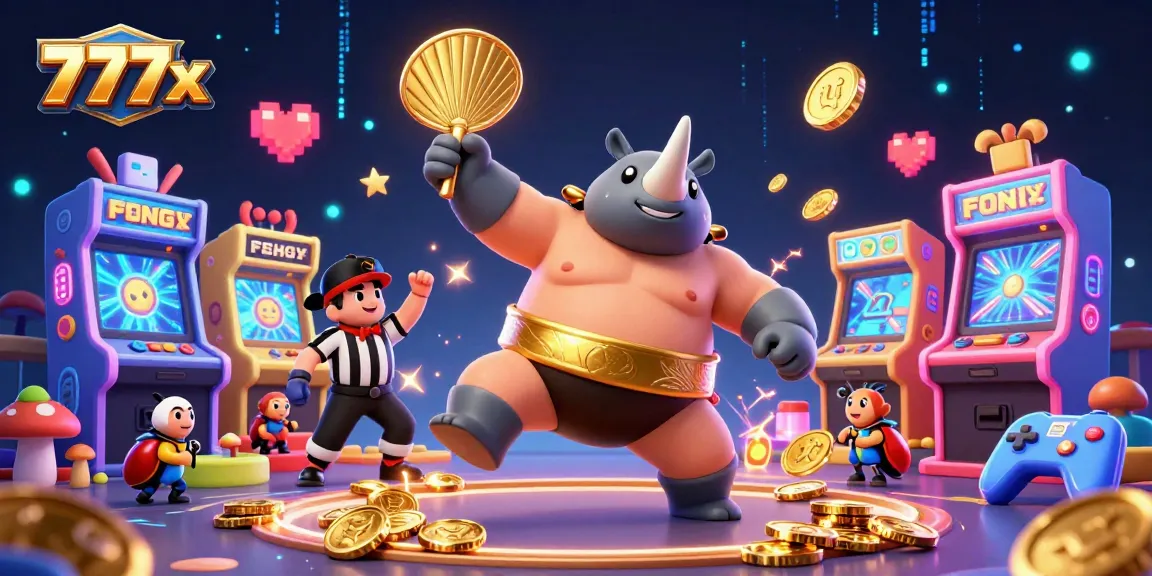 Experience thrilling gambling action with 777x featuring vibrant casino elements and characters.