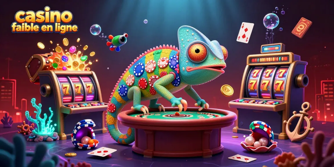 Vivez l'expérience d'un casino fiable en ligne avec un caméléon coloré entouré de trésors sous-marins, inspirant le jeu.