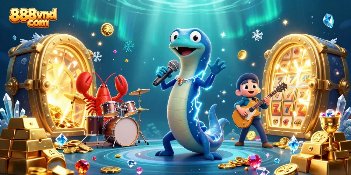Enjoy thrilling gameplay at 888vnd com, where underwater characters create a vibrant casino atmosphere with slot games.