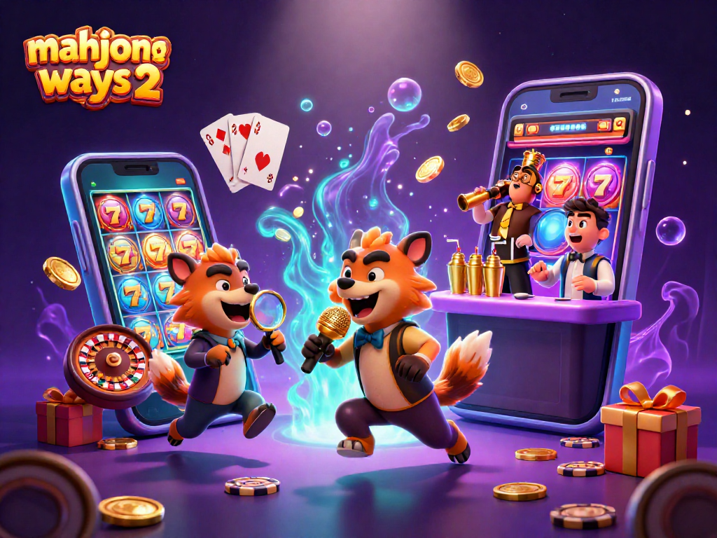 Experience gameplay excitement with mahjong ways 2 in a vibrant casino illustrated scene.