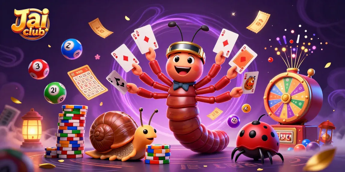 Enjoying the exciting lottery games on Jai club with vibrant lottery balls and winning cards.