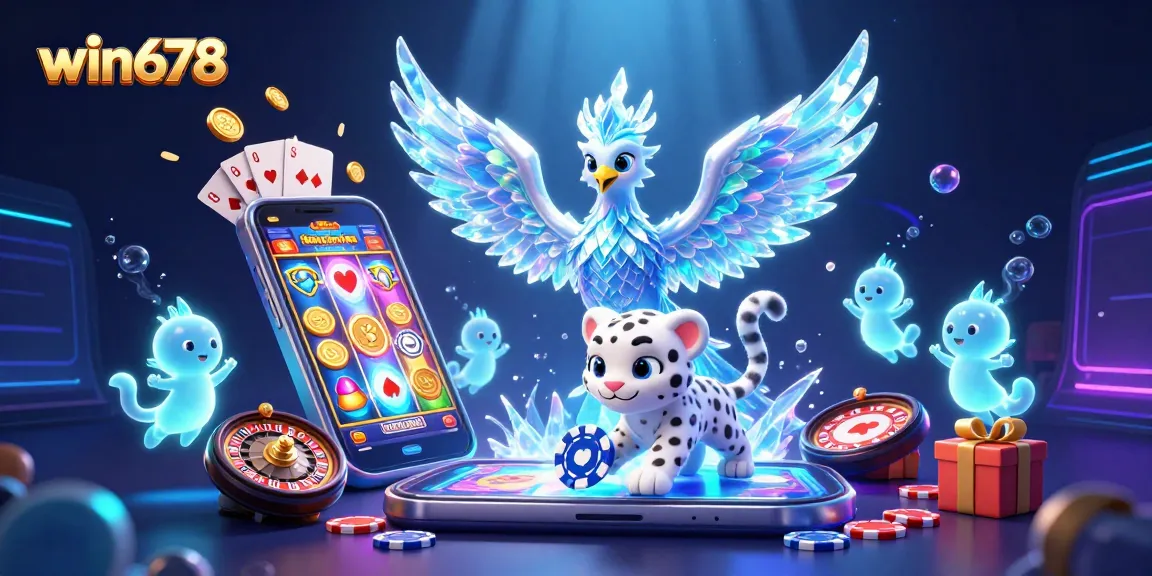 Win678 offers immersive gaming fun with vibrant characters, casino elements, and exciting action.