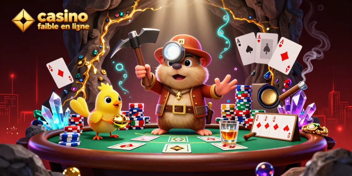 Le trésor est à portée : casino fiable en ligne avec des cartes de poker et des jetons colorés.