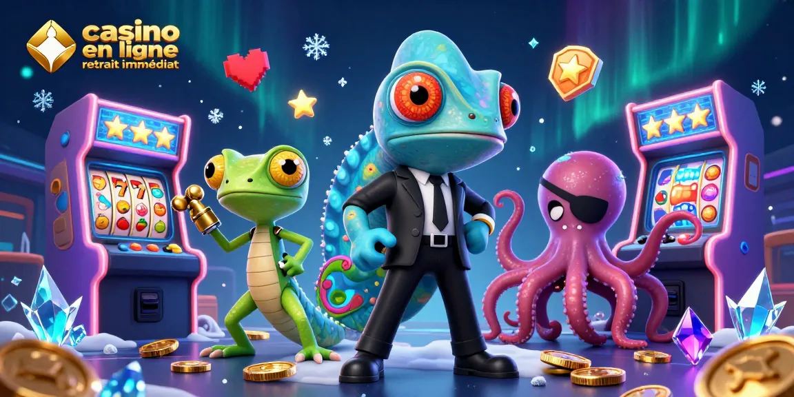 Plongez dans l'univers du casino en ligne retrait immédiat avec une illustration vibrante et dynamique symbolisant le jeu et l'amusement.