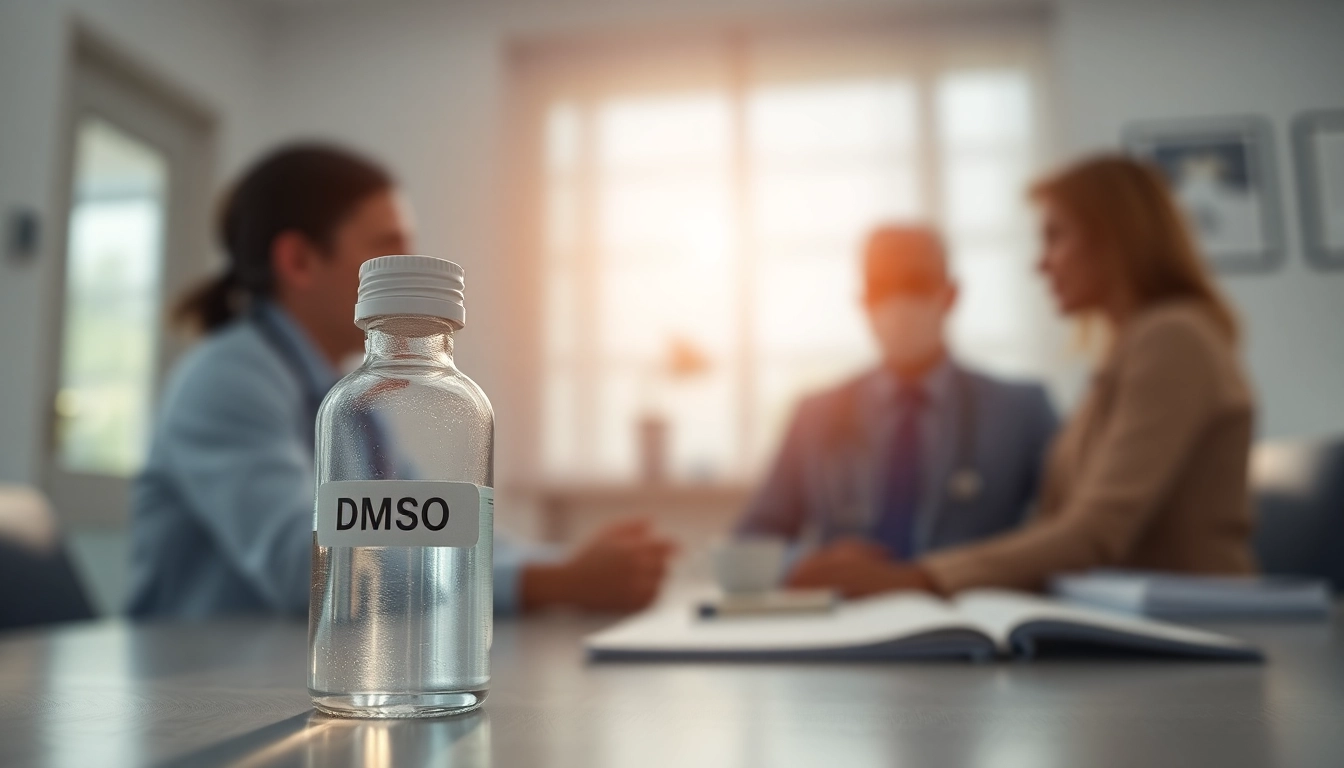 DMSO for joint pain in a professional healthcare setting with a focus on relief and healing.