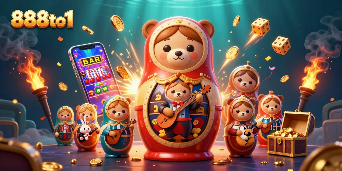 Experience the excitement of 888to1 with vibrant graphic elements showcasing a casino gaming adventure.