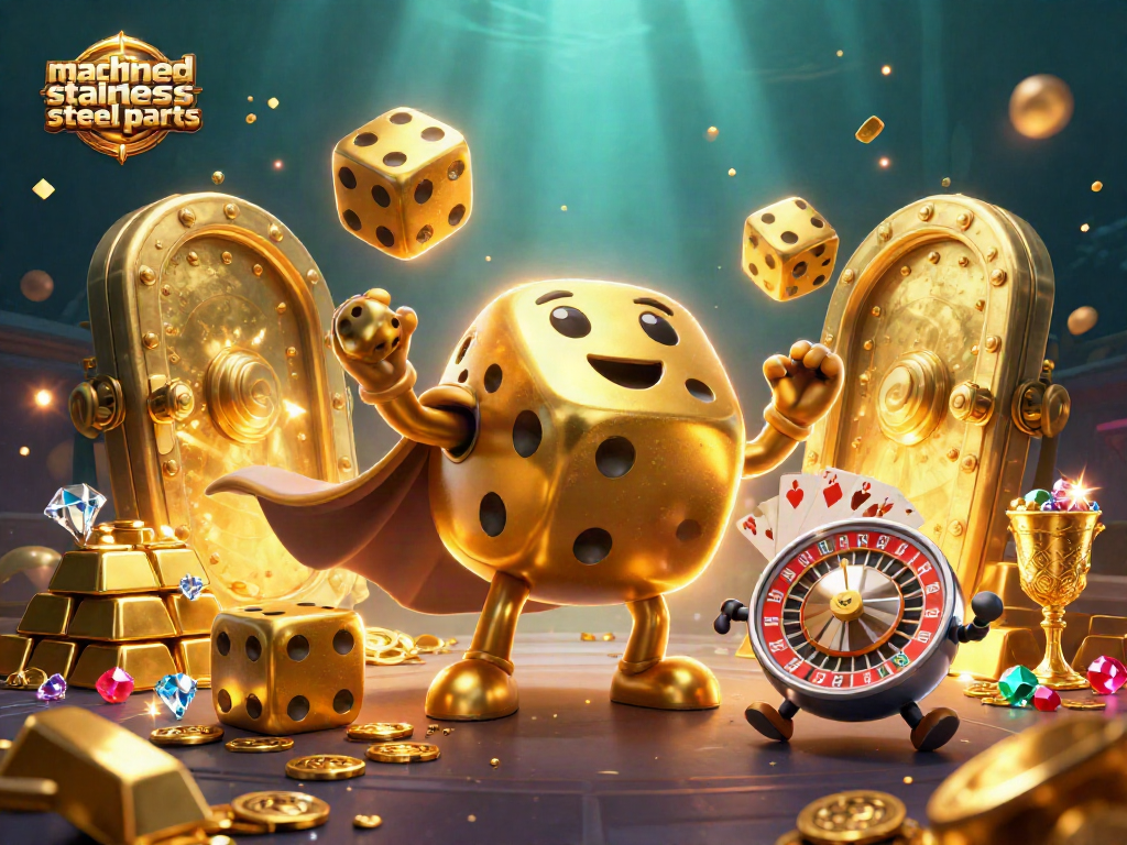 Play with machined stainless steel parts while discovering the riches of a bustling casino.