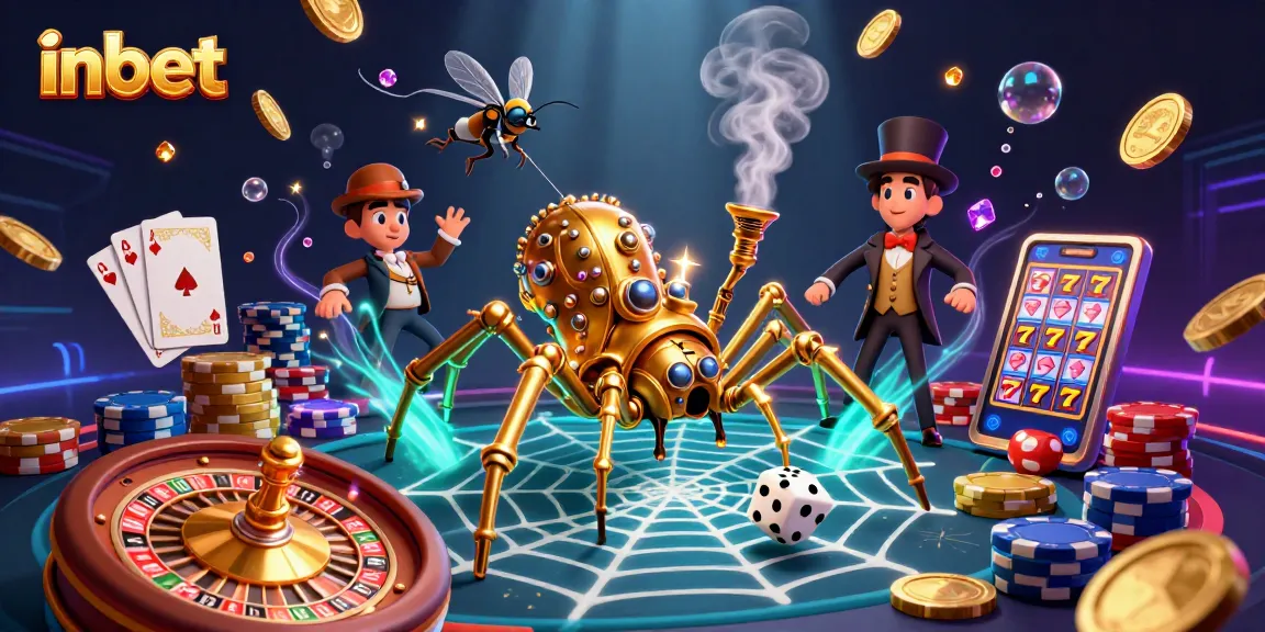 Engage with inbet's thrilling world of online gaming and sports betting through captivating illustrated art.