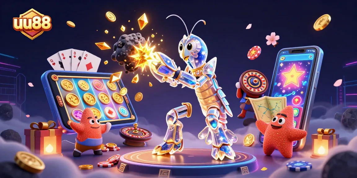 uu88 brings excitement as a galactic samurai shrimp battles an asteroid for golden rewards
