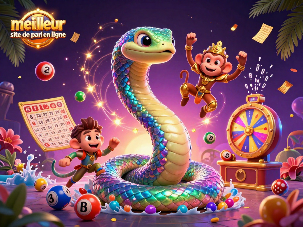 Gagnez avec le meilleur site de pari en ligne entouré de boules colorées et de tickets en or.